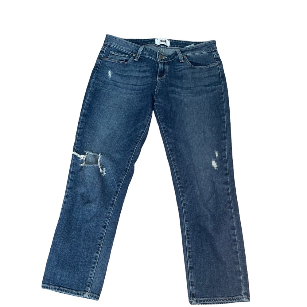 Paige Jimmy Jimmy Crop Distressed Size 26 Jeans